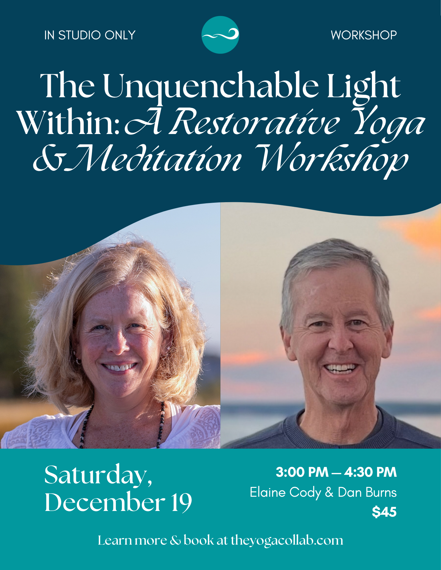 The Unquenchable Light Within: A Restorative Yoga and Meditation Workshop (The Yoga Collaborative, North Falmouth)